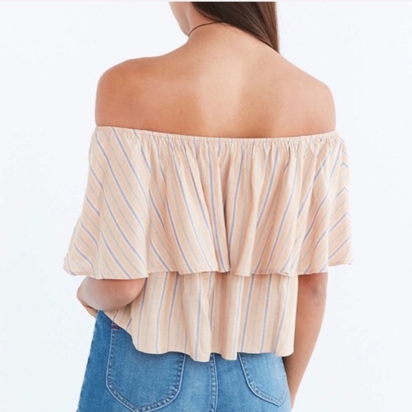Kimchi Blue Raquel Ruffle Off The Shoulder Top M - Picture 3 of 8